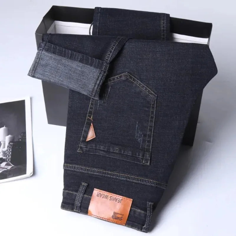 Classic Straight Stretch Denim Jeans