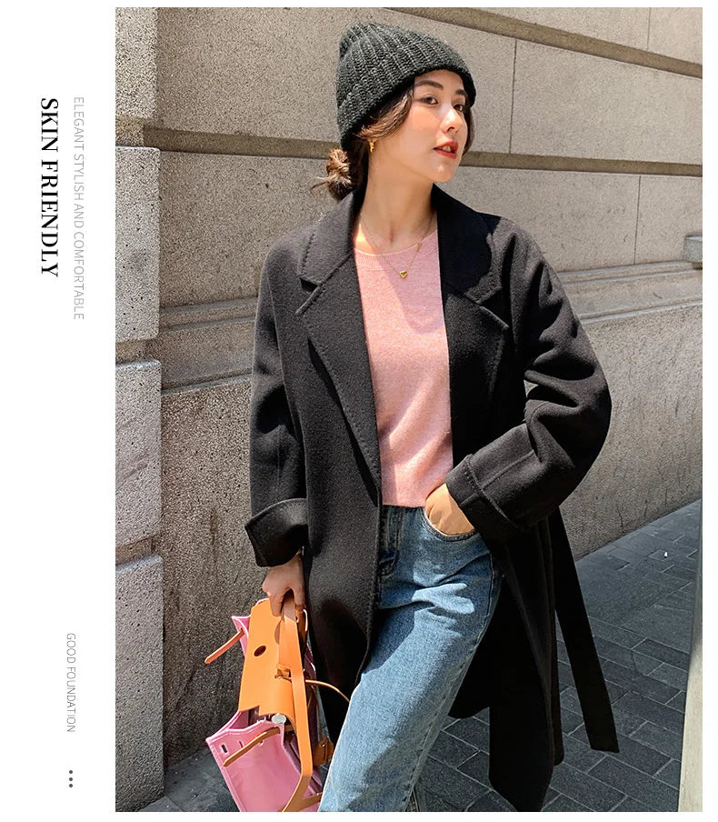 Double Faced Wool Korean Coat
