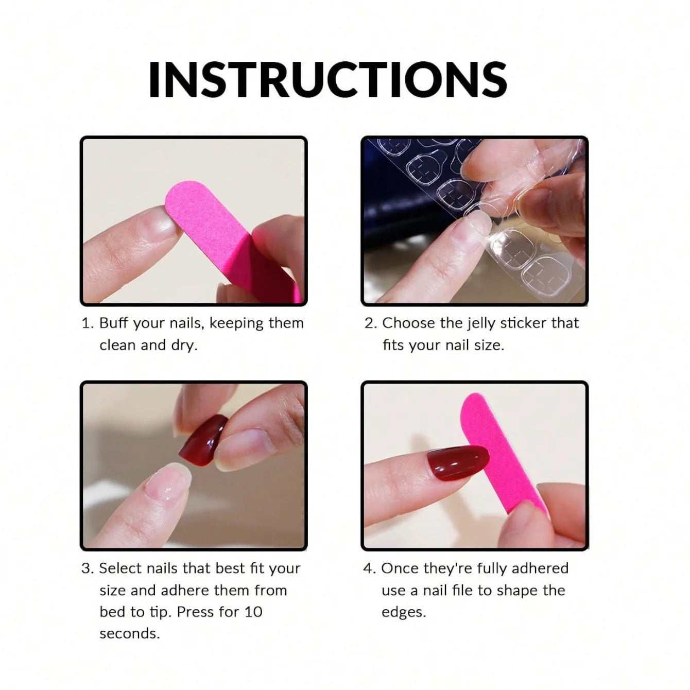 10 Pieces of Hand-Pressed Almond-Shaped Nails, Beautiful False Nails, Featuring Black Swirl Punk Stars, Suitable for Women