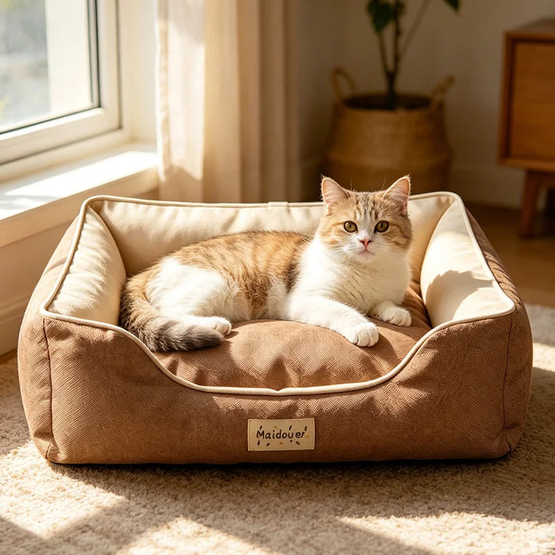 Soft and Cozy Dog And Cat Bed Four Season Pet Bed Suitable For Pet Nest For Small Medium Cats Small Dogs Pet Supplies