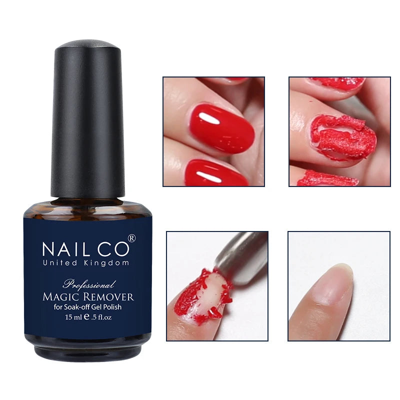 NAILCO 15ml Magic Remover Nail Gel Polish Remover UV Gel Polish Fast Remove Semi Permanent Varnish Polish Cancel Glue Gel Polish