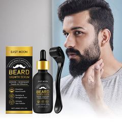 Beard Thickening Care Oil with Roller Ball 0.25mm Strengthen Hair Roots Nourishing Soften Beard Oil for Men Grooming Beard Care
