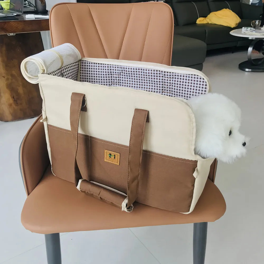 Portable Dog Carrier Cat Dog Outdoor Travel Bag Breathable Pet Carrying Pouch Travel Duffle for Cats Small Dogs Car Seat Carrier