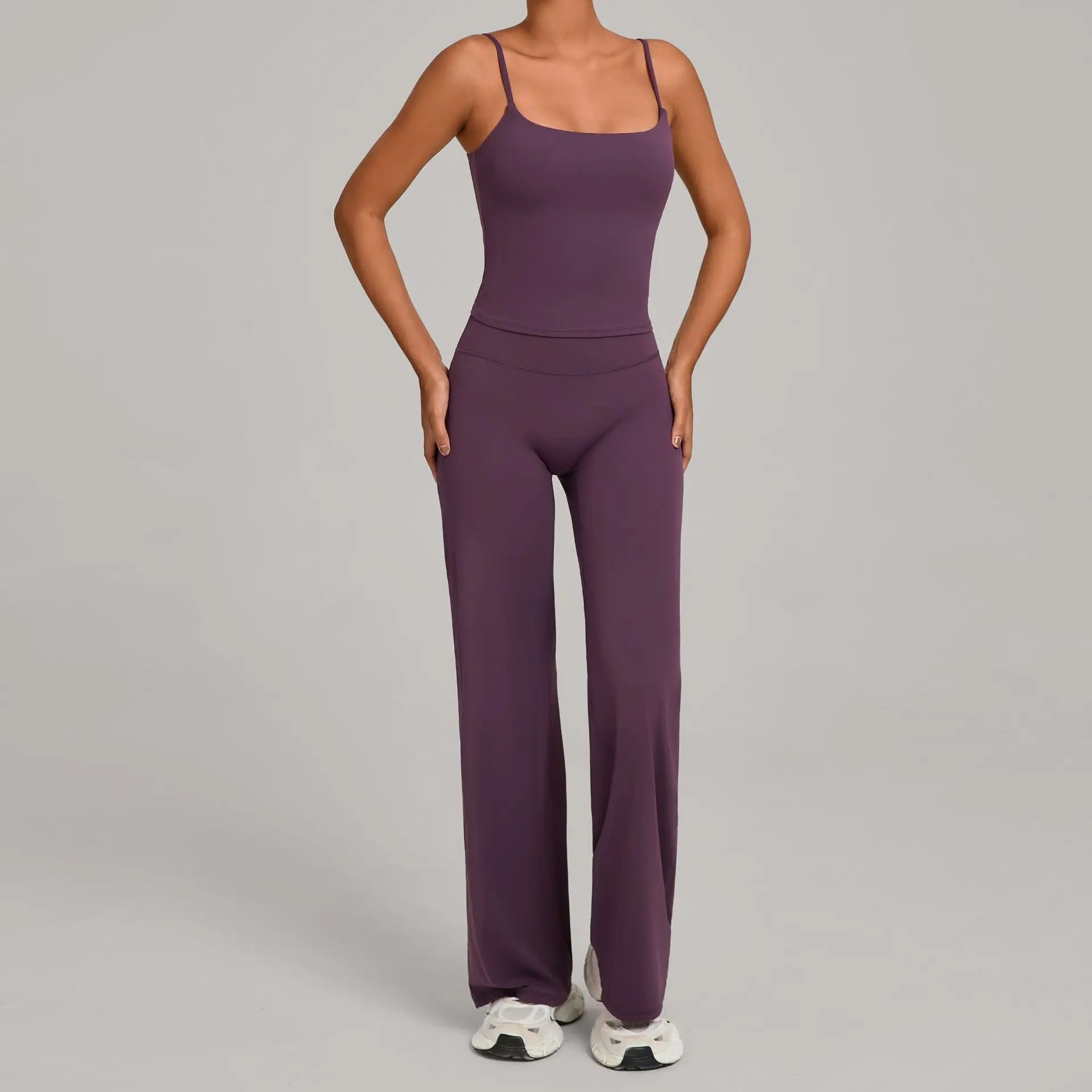2PCS Yoga Set Women Yoga Pant Workout Tracksuit Sportswear Gym High Waist Straight Leg Bottoms Fitness Bta Sports Suit XP01