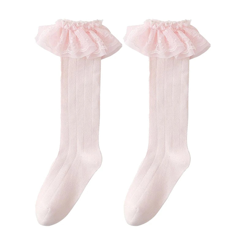 Lace Ruffle Baby Knee Socks