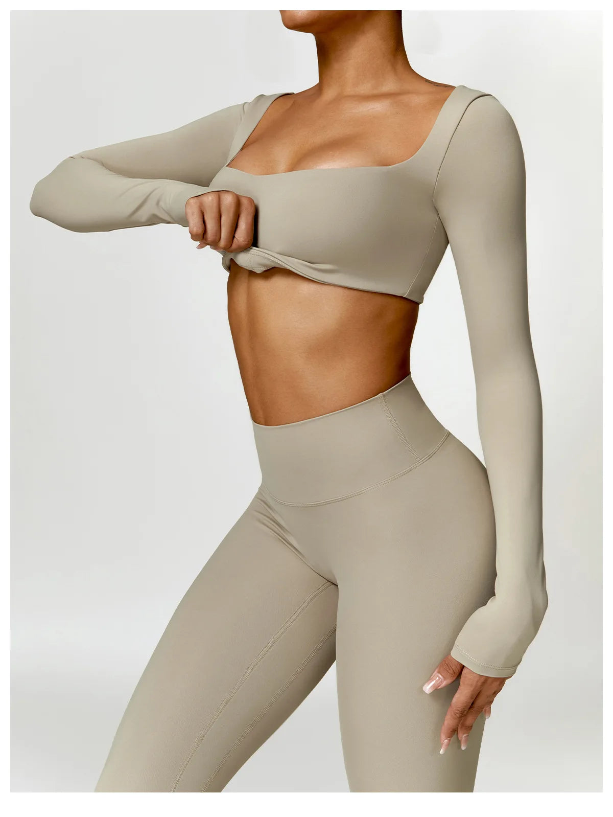 Summer 2PCS Yoga Suit Sports Set Women Quick-Dry Gym Set Women Tracksuit Running Workout Long Sleeve Sports Shirt Yoga Clothing