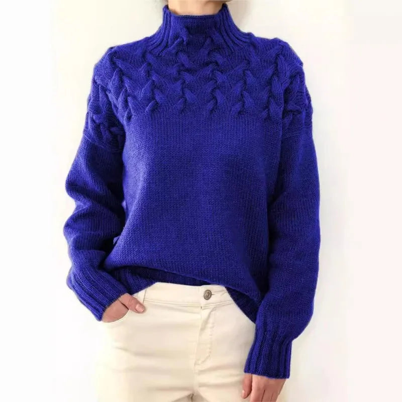 Winter Turtleneck Knit Pullover Sweater