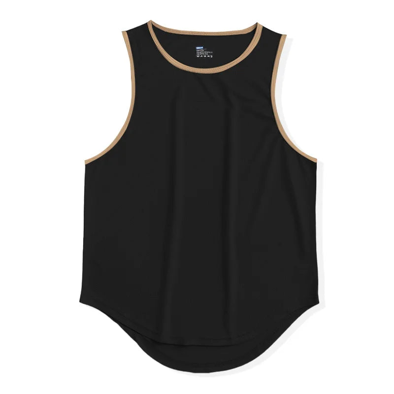 Men's Summer Tank Top Fitness Training Gym Tank Men Quick-drying Mesh Breathable Basketball Vest Fashion Sleeveless Shirt Men