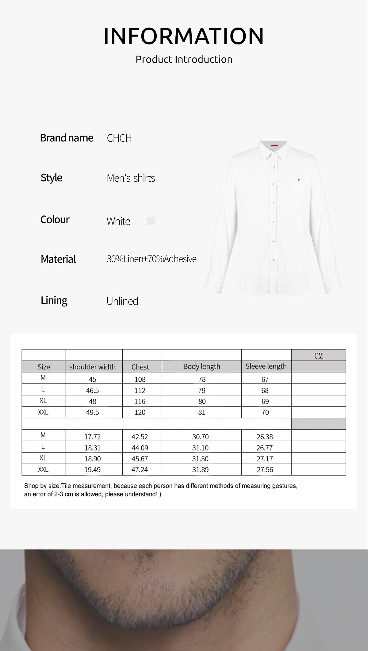 Loose Linen Casual Shirt Men