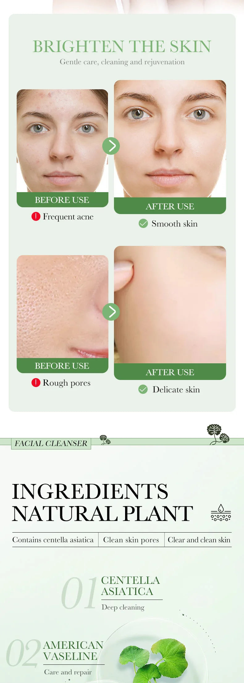 Centella Moisturizing Facial Cleanser Foam