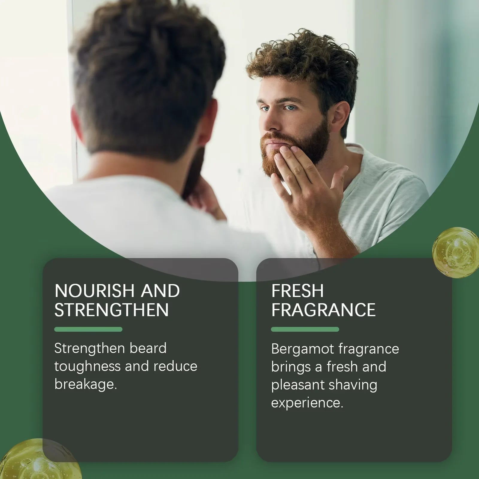 Men Beard Nourishing Oil Trim Care Reduce Loss Strengthen Soften Prevent Frizz Improve Nourish Promote Regrowth Beard Growth Oil