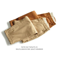 SauceZhan XX001 Chino Pants Vintage Cargo Pants Men Pants  Men Cotton Straight Pants & Capris Casual Pants 310g Thick Loose