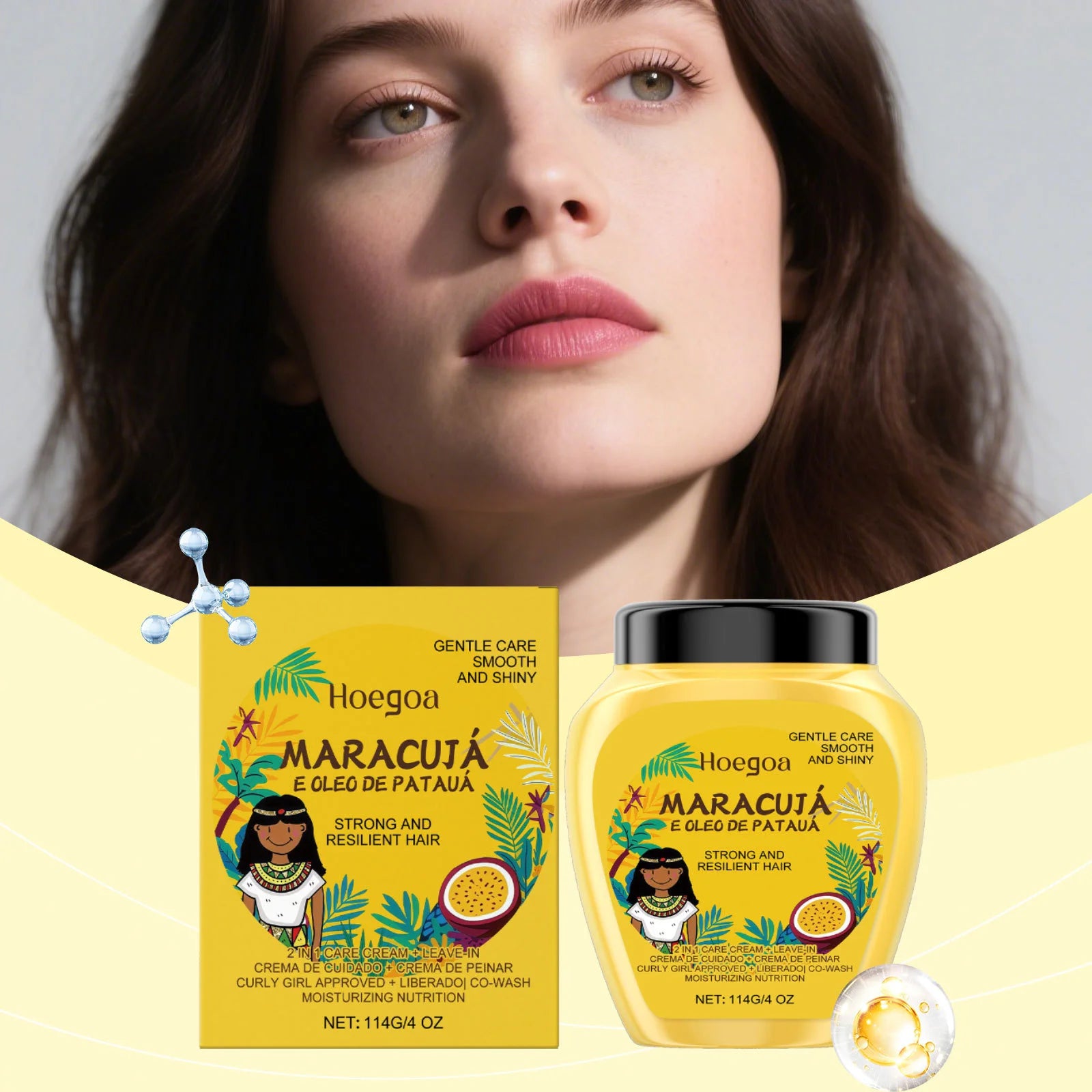 Leave-In Conditioner Cream For Curl Dry Hair Smoothing Deep Repair Damaged Shiny Nourishing Anti-Frizz Hair Care Conditioner