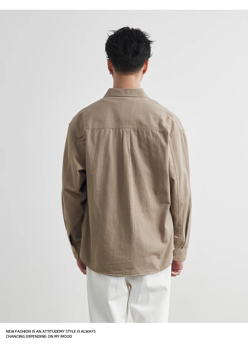 Vintage Cotton Workwear Shirt Men