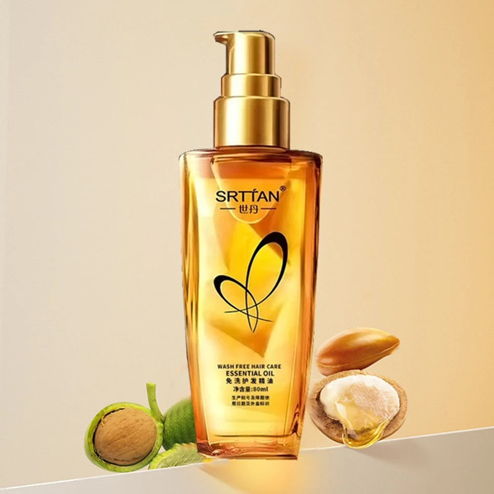 Moroccan Argan Oil Hair Serum Lightweight Hair Oil Mist For Split Ends, Frizzy Hair And Flyaways, Hair Oil Repair- Gloss Shine