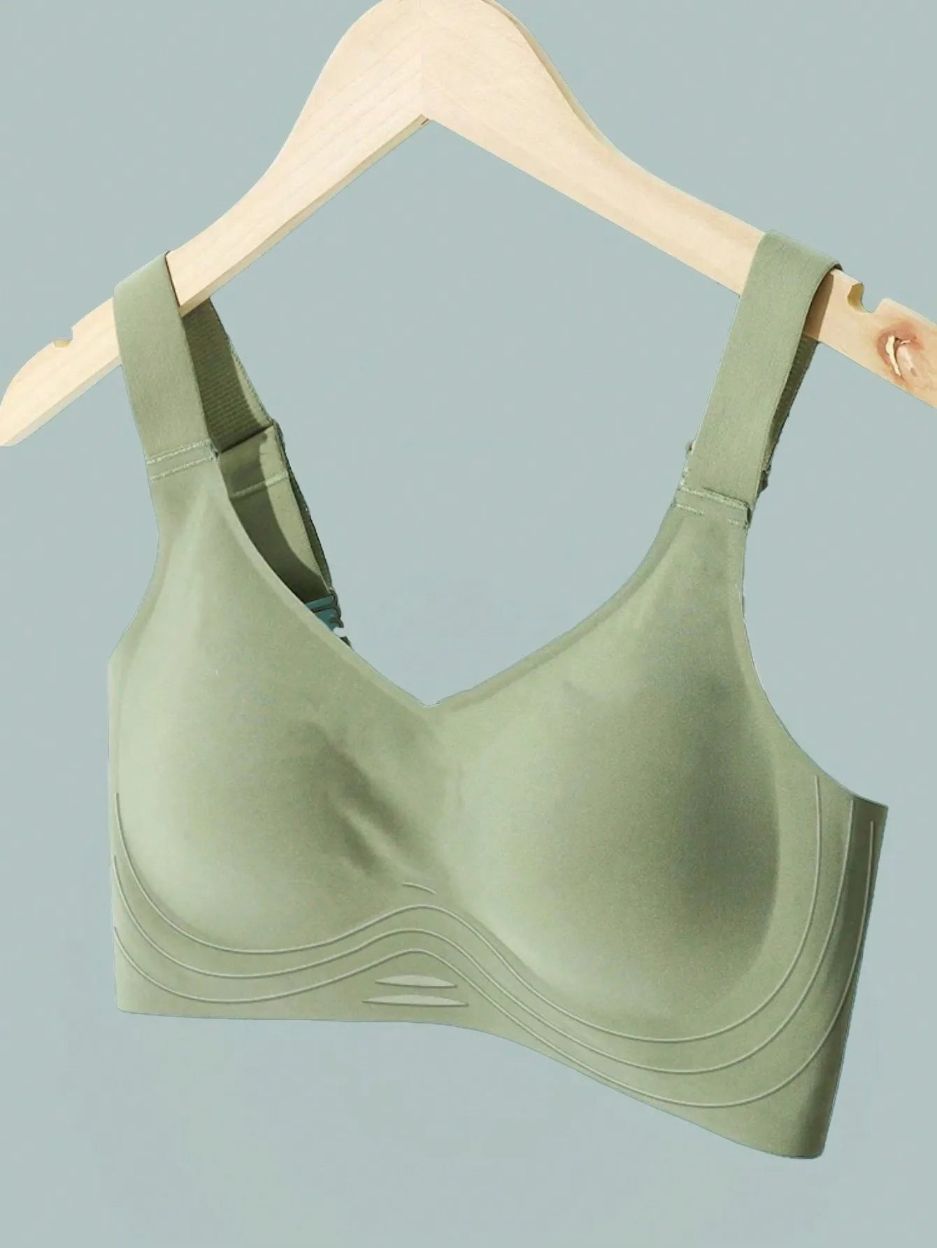 3pcs/Set Wireless Sports Seamless Bras For Large Bust, Minimizing Lifting Effect, Thin Padding, Plus Size