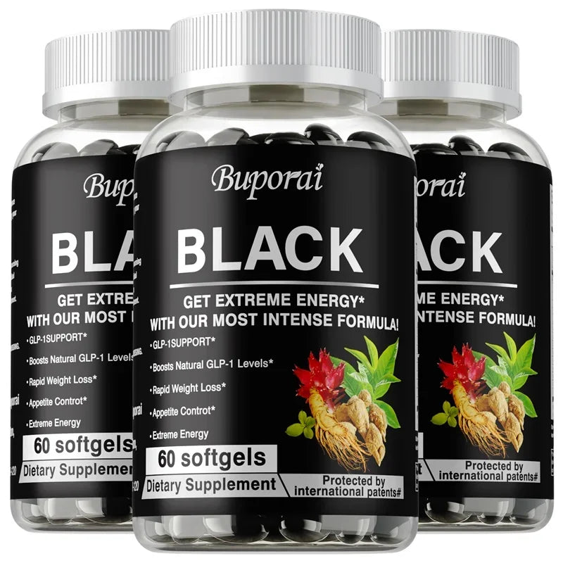Black Metabolism Support Capsule Supplement