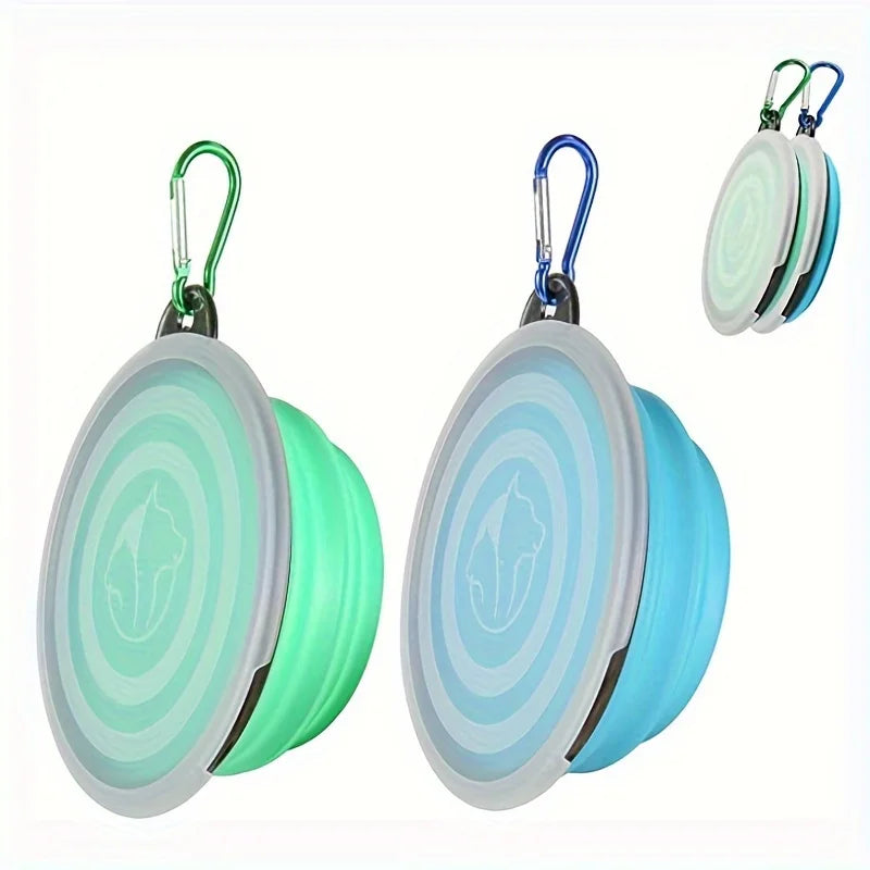 Collapsible Lidded Travel Water Dish