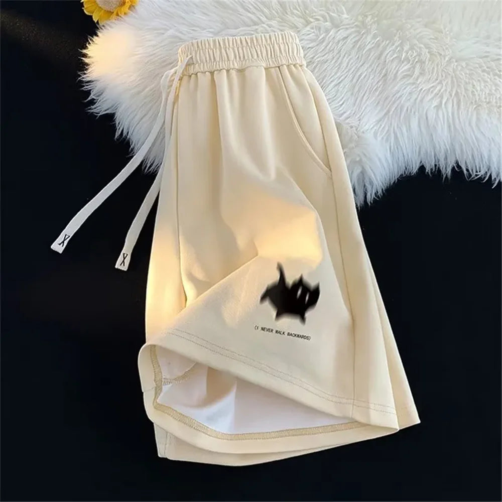 Oversized Graphic Basketball Style Shorts