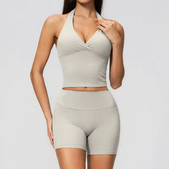 Yoga Outfit Set Fitness Two-Piece Set With No Embarrassing Lines Butt-Lifting Running Shorts Leggings Yoga Suit Athletic Wear