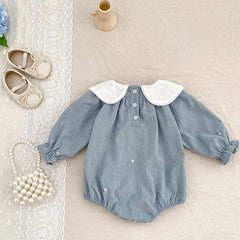 Floral Ruffle Baby Girl Romper