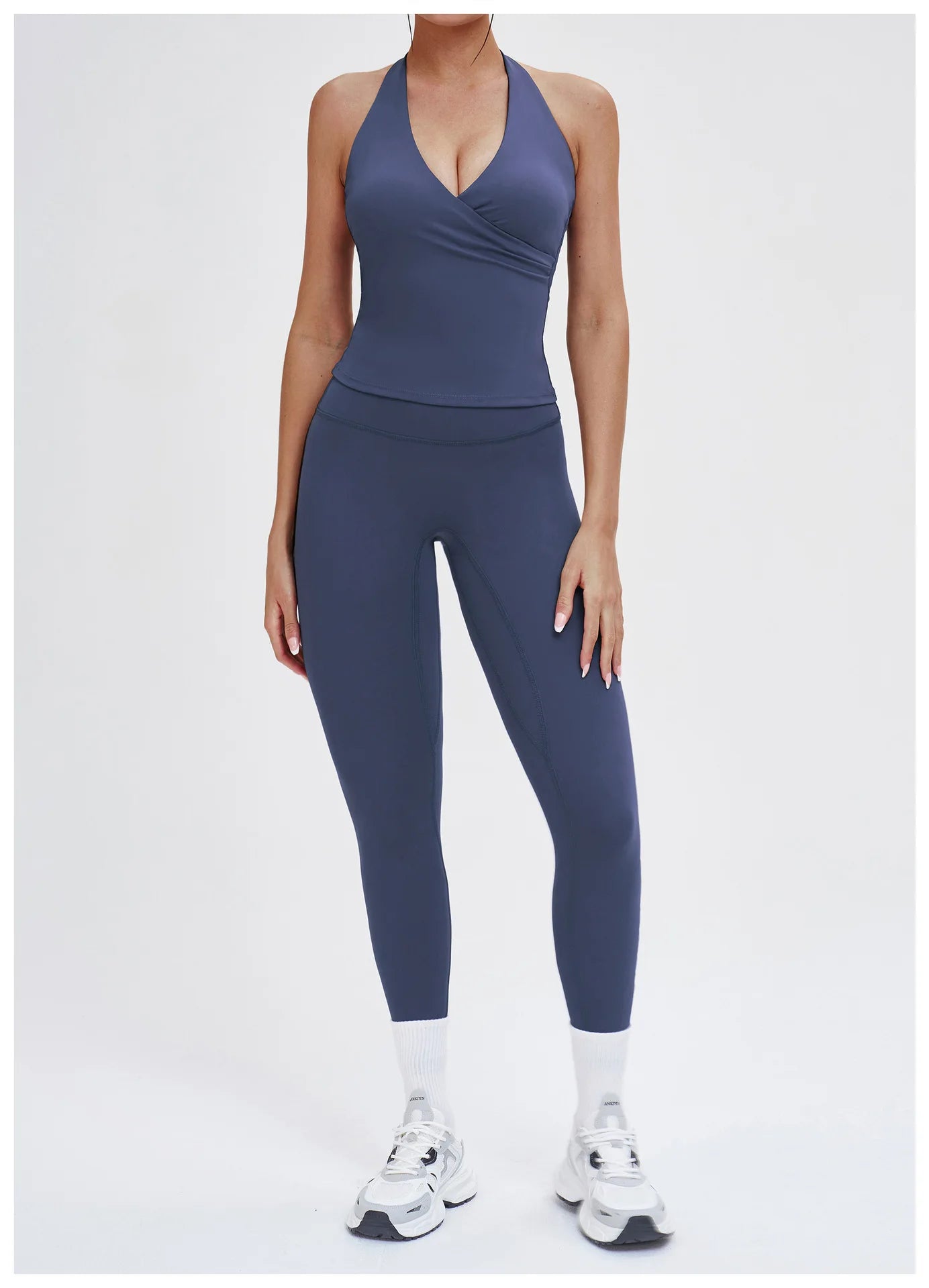 Fitness Leggings High Rise Hip Lift Brushed Soft Material For Ladies Outdoor Elastic Slim Fit Outer Wear Sports Tight Pants