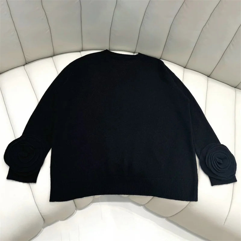 Slim Wool Knit Pullover Sweater