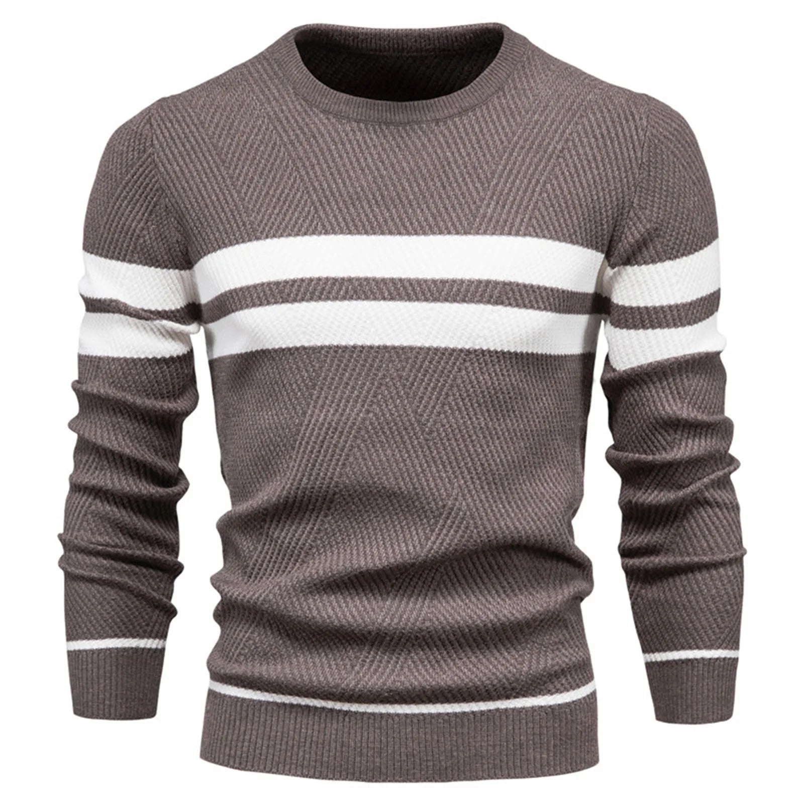 Slim Striped Knit Pullover