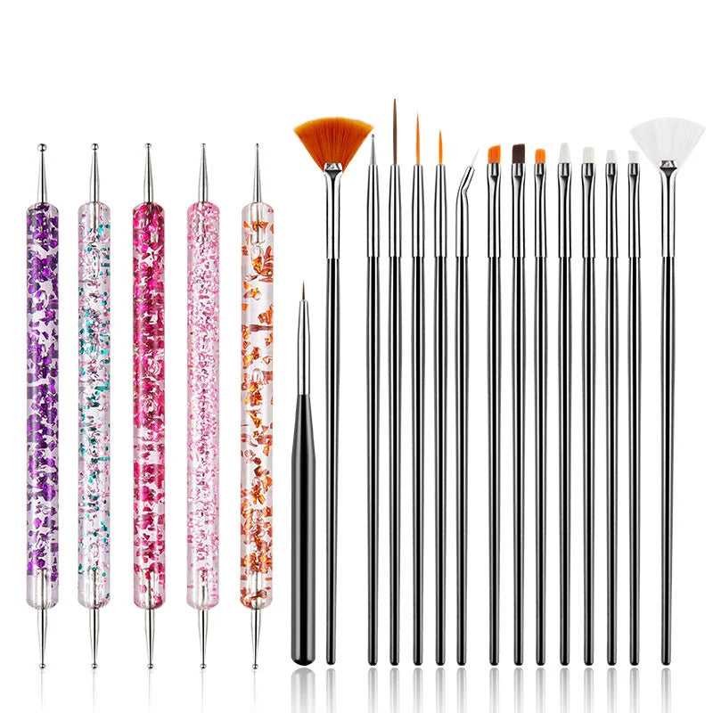 Nail Art Brushes Nail Art Tool Set Nail Dotting Tools Nail Dust Brush Striping Long Lines Nail Drawing Pen Nail Design