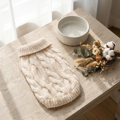 Twist Knit Warm Dog Sweater