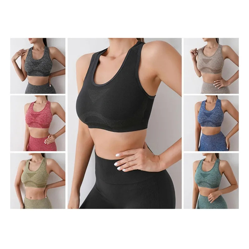 Women Seamless Yoga Set With Gym Shorts Sport Bras Brassiere Workout Tops And Fitness Leggings Clothing For Athletic Training