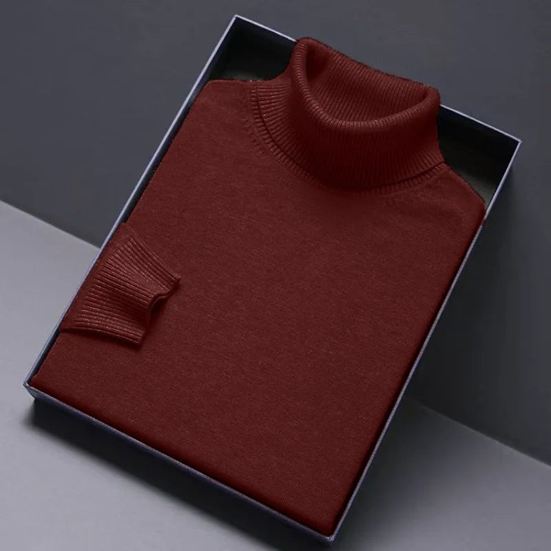 Minimal Turtleneck Knit Pullover