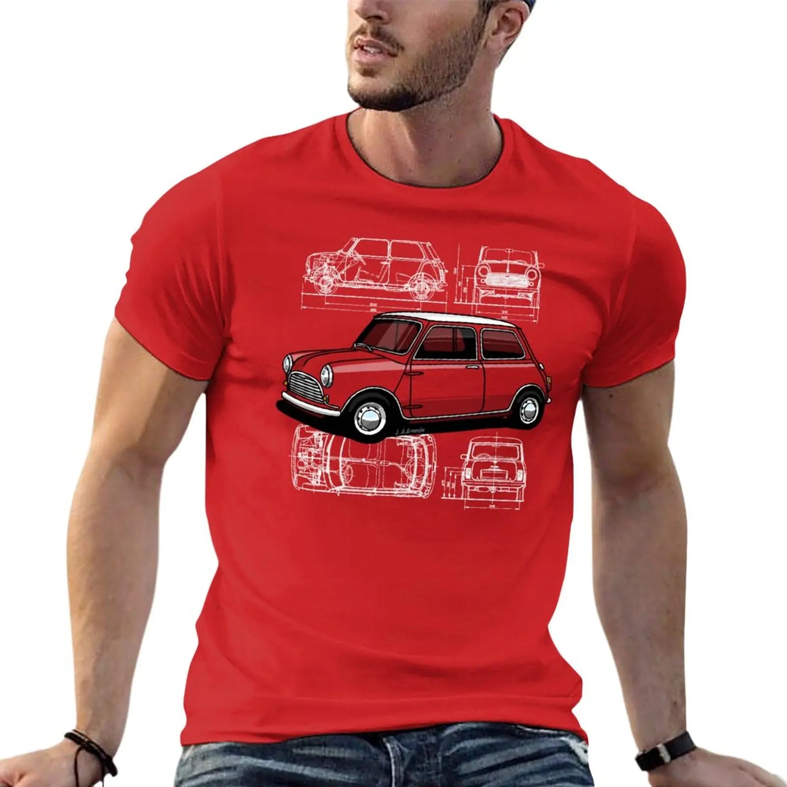 Vintage Rally Sketch Cotton Tee