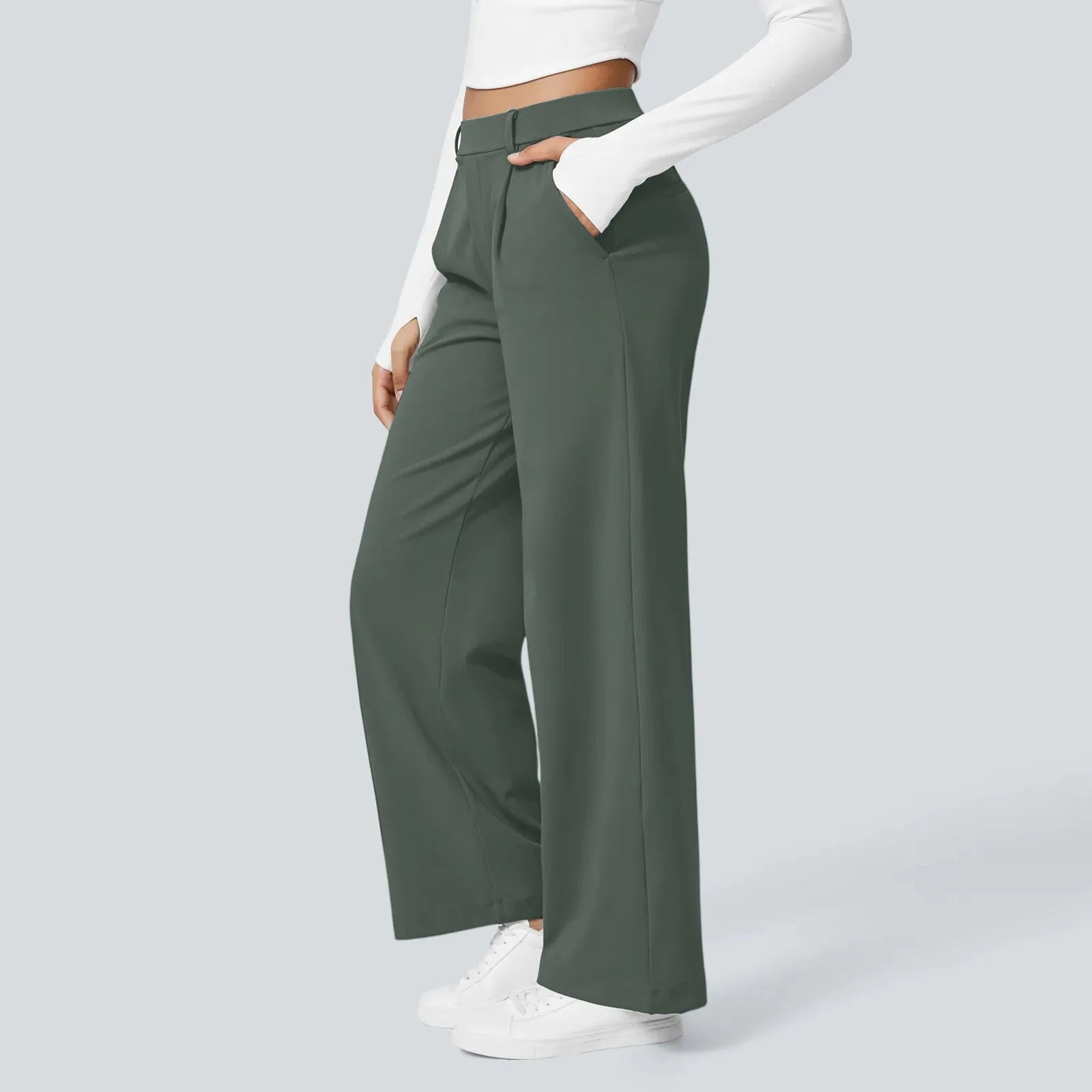 Women's Fashion Comfortable Pants Autumn and Winter Wide Leg Casual Sports Drape Slimming and Versatile Floor Length 2025
