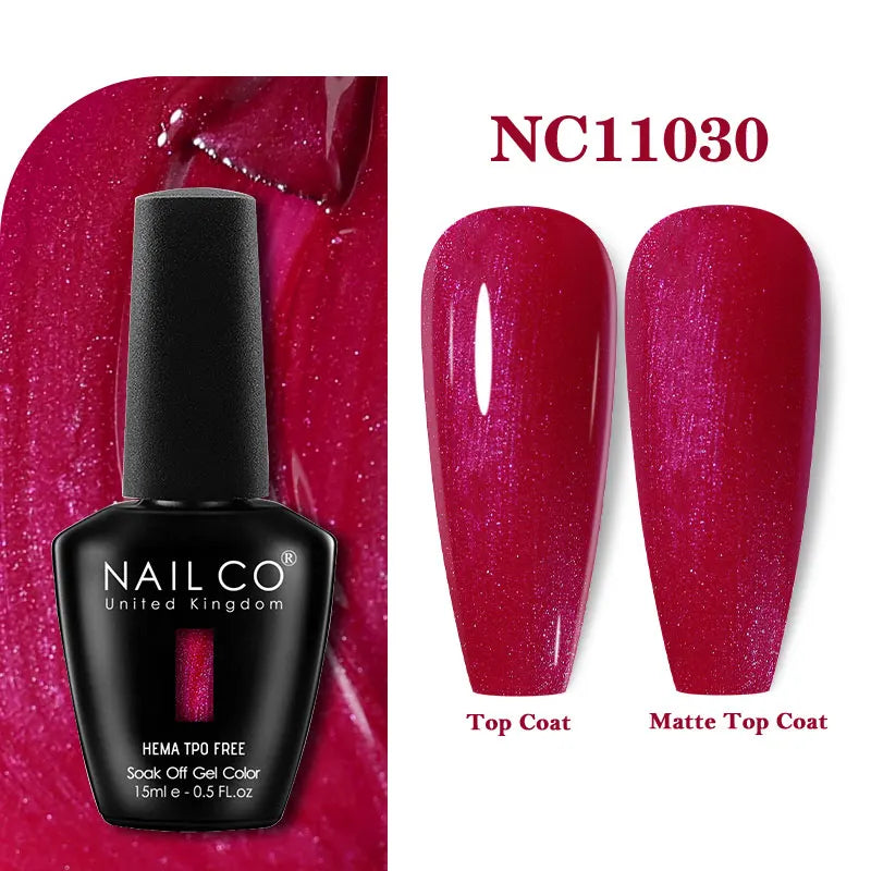 NAILCO 333 Colors Gel Nail Polish Semi Permanent Varnishes Nails Art Design Hybrid Soak Off Top Base Coat UV Gel Manicure 15ml