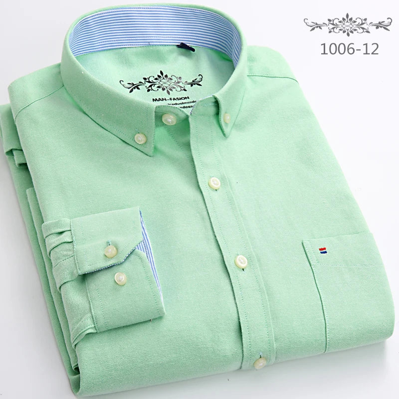 Slim Striped Office Shirt Men