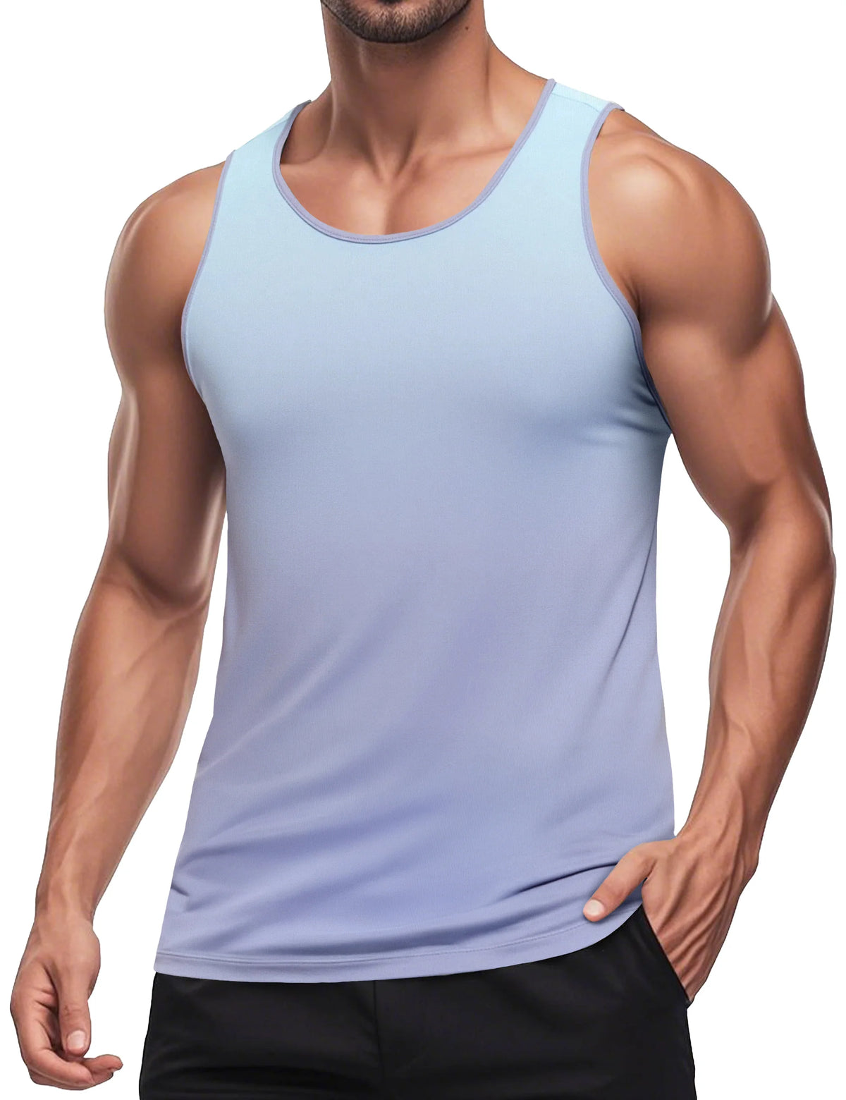 TACVASEN Men's Muscle Tank Top Quick Dry Sleeveless Workout Gym Shirt Athletic Running Fitness Lightweight Stretch Summer Top