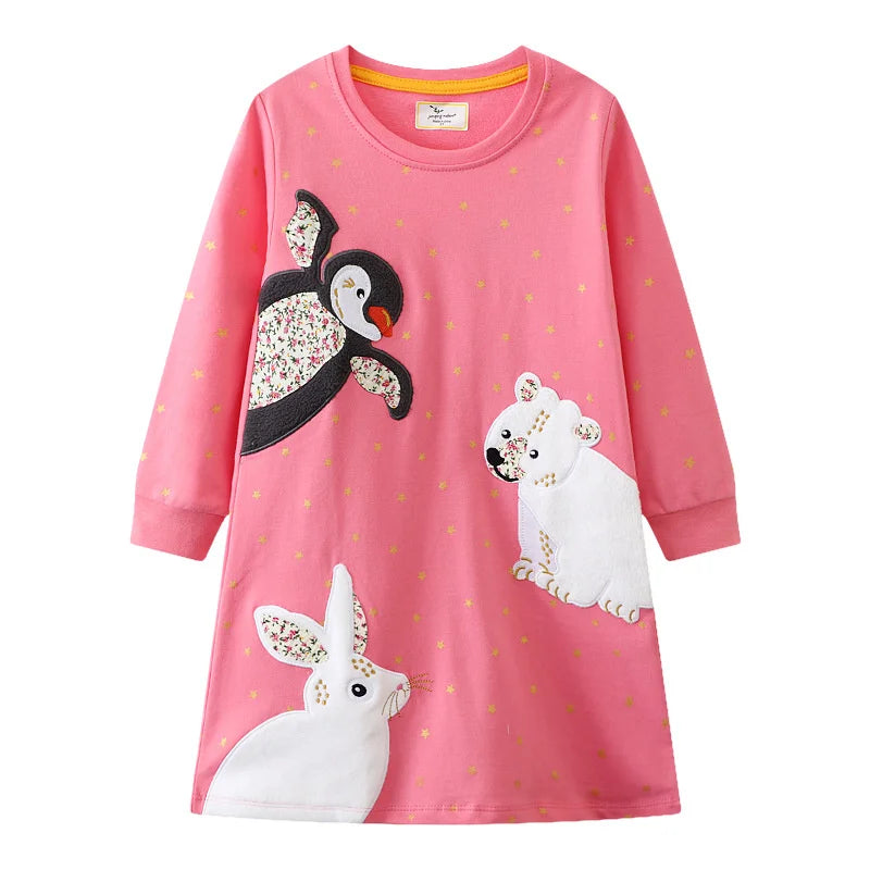 Butterfly Polka Princess Girls Dress
