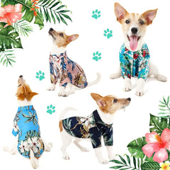 Hawaiian Print Breathable Dog Shirt