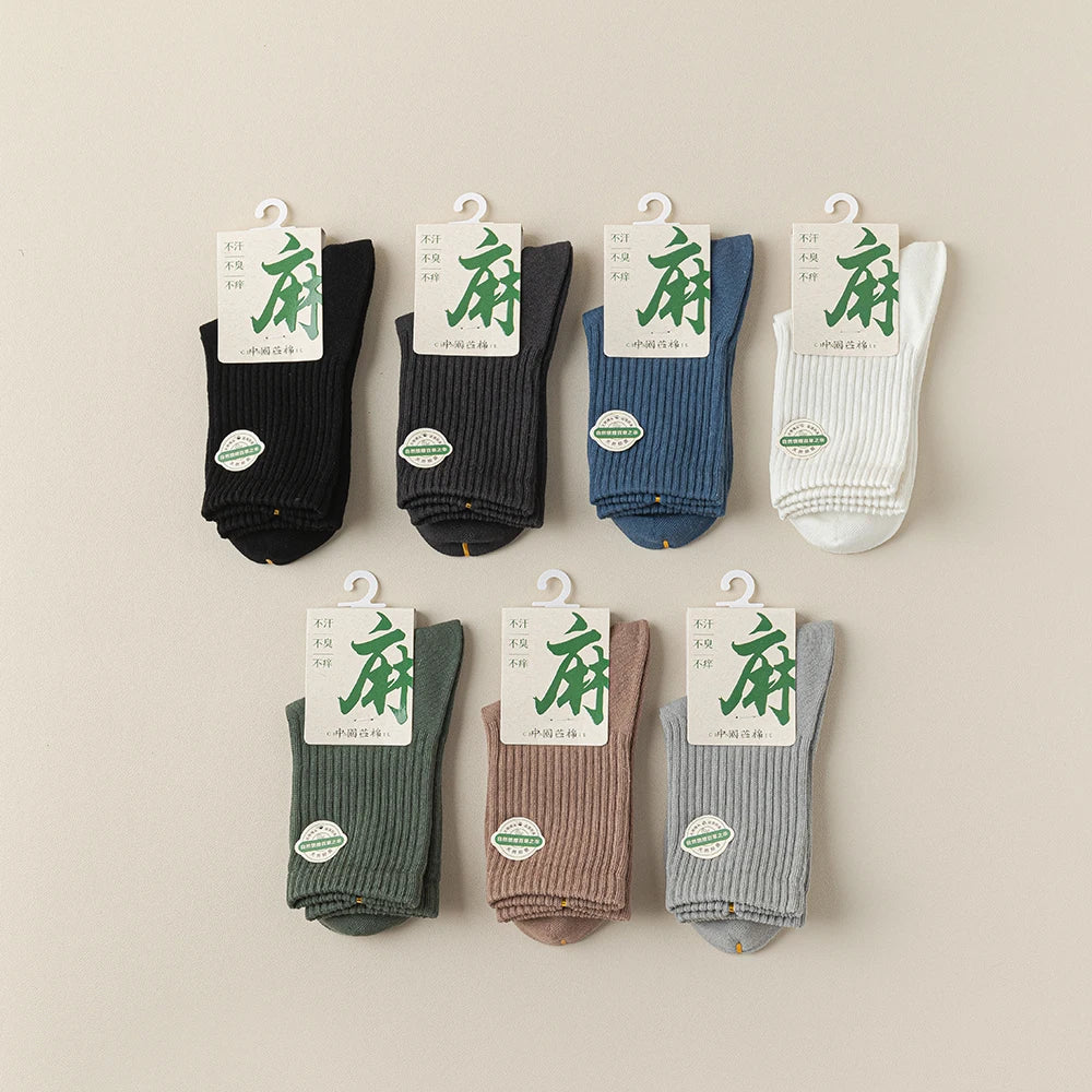 Natural Ramie Cotton Casual Socks