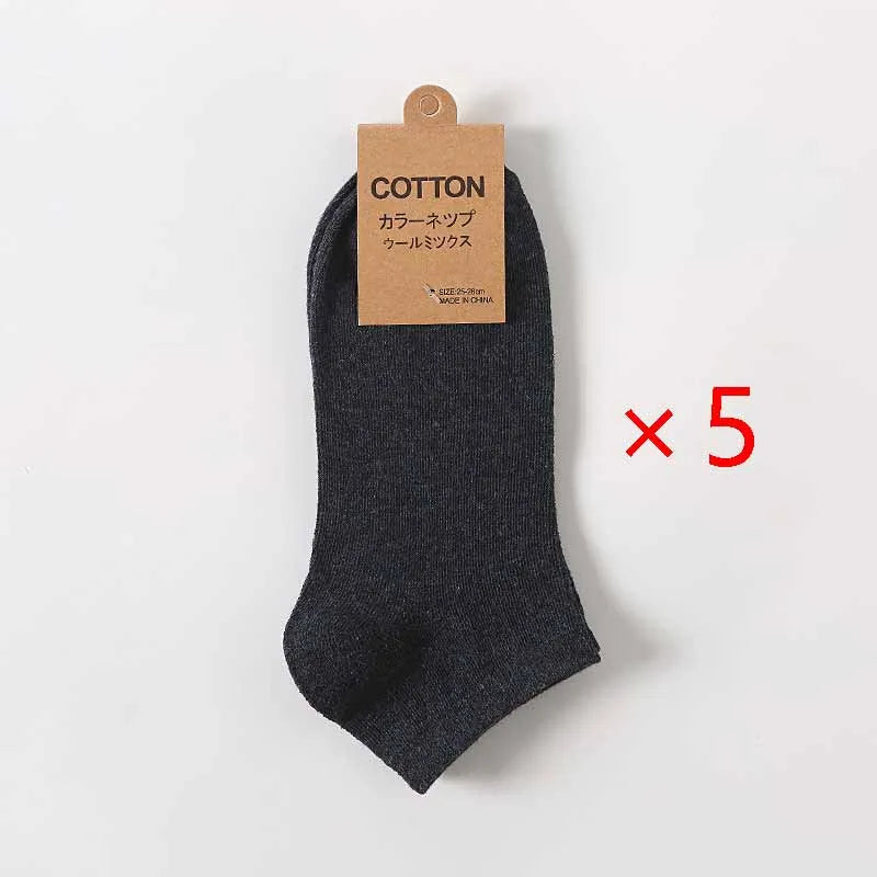 Men’s Cotton Ankle Socks 5-Pair Pack