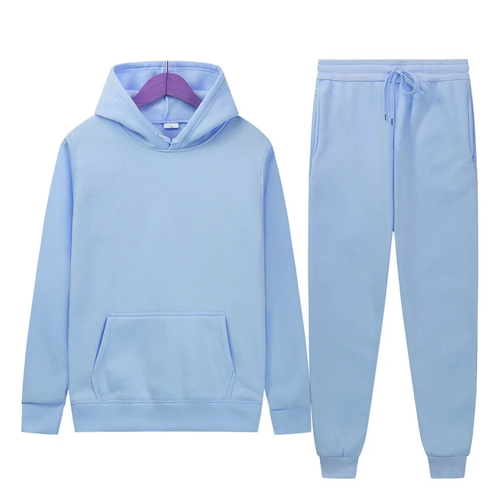 Men's Women 2Pcs Sets Fleece Sweatshirt Hoodies Pants Korda Inspired Tribute Male Sportswear Tracksuits Unisex Ensemble Homme
