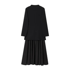 Chic Blazer Style Midi Dress