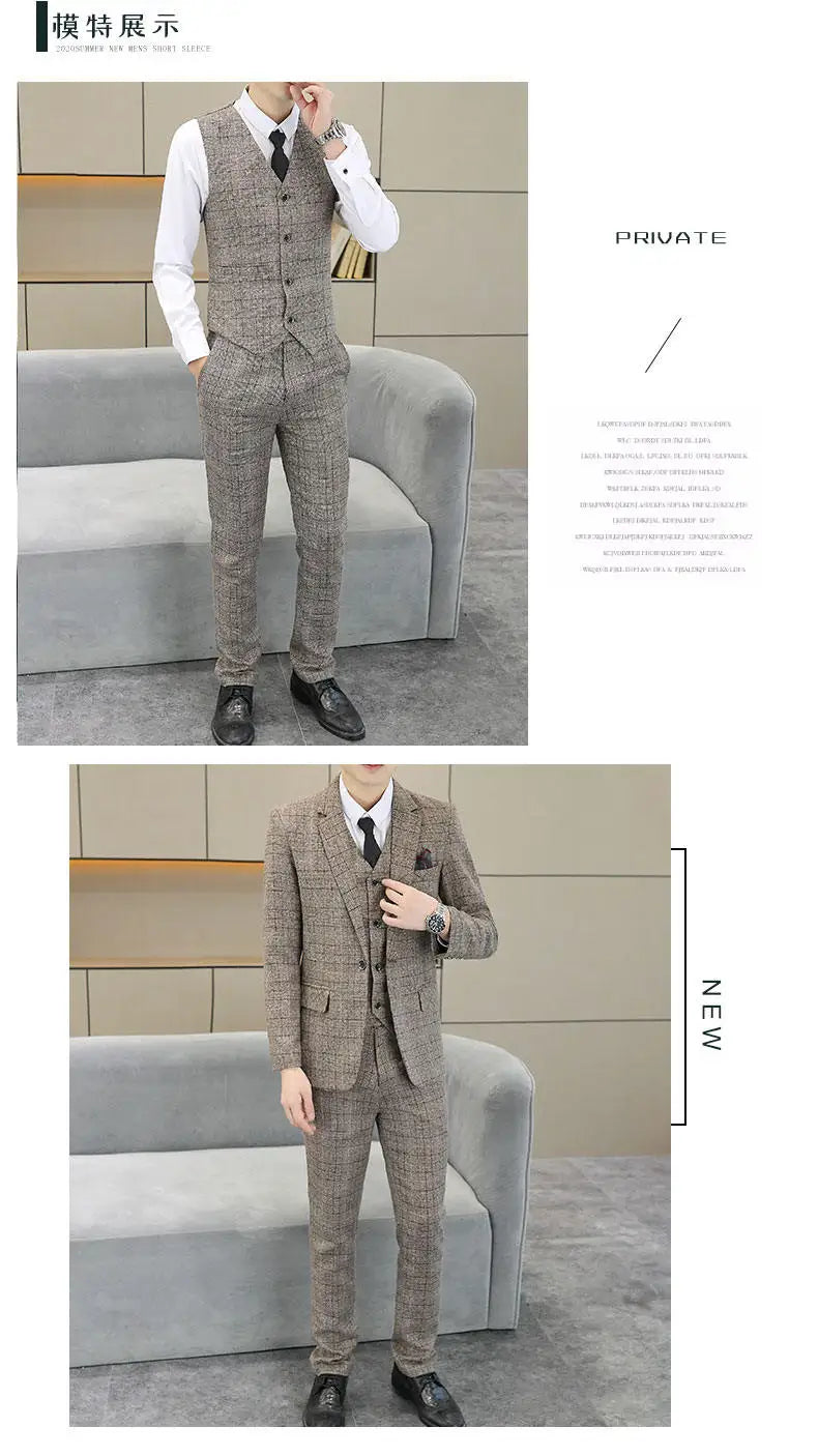 Three Piece Wedding Business Suit