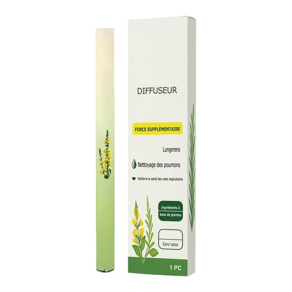Herbal Diffuser with Mullein/Thyme/Mints Guarana/Green Tea Natural Energy Boost Clear Breathing Support for All Ages