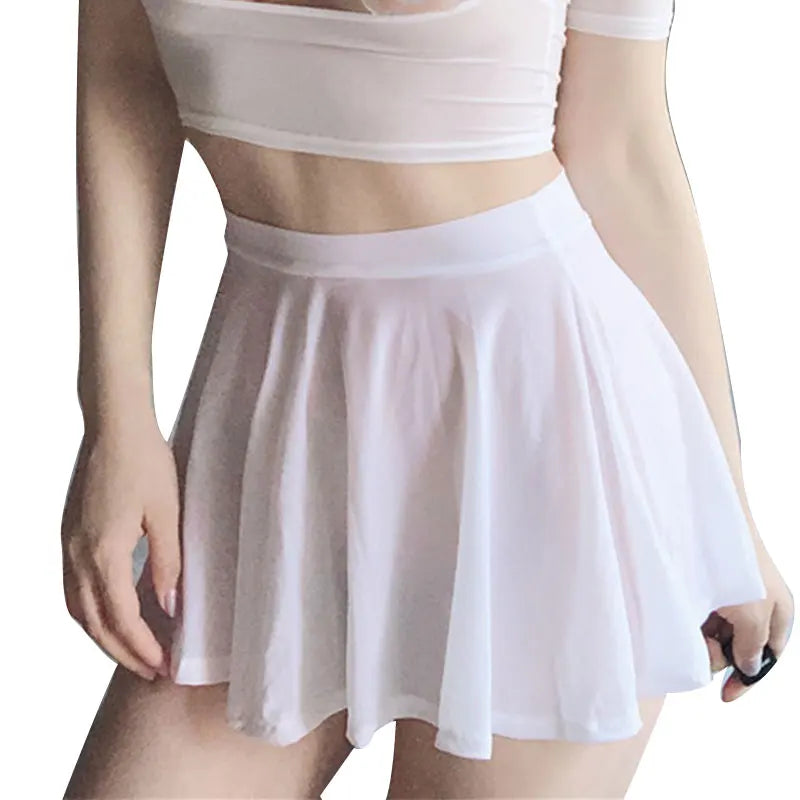 Pleated Y2K A-Line Mini Skirt