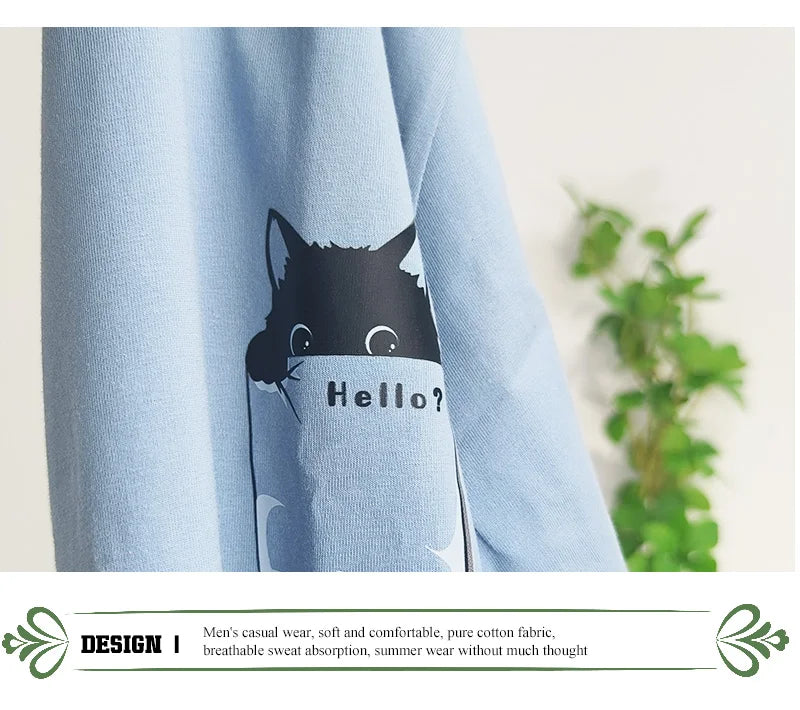 Pure Cotton Cat Graphic Tee