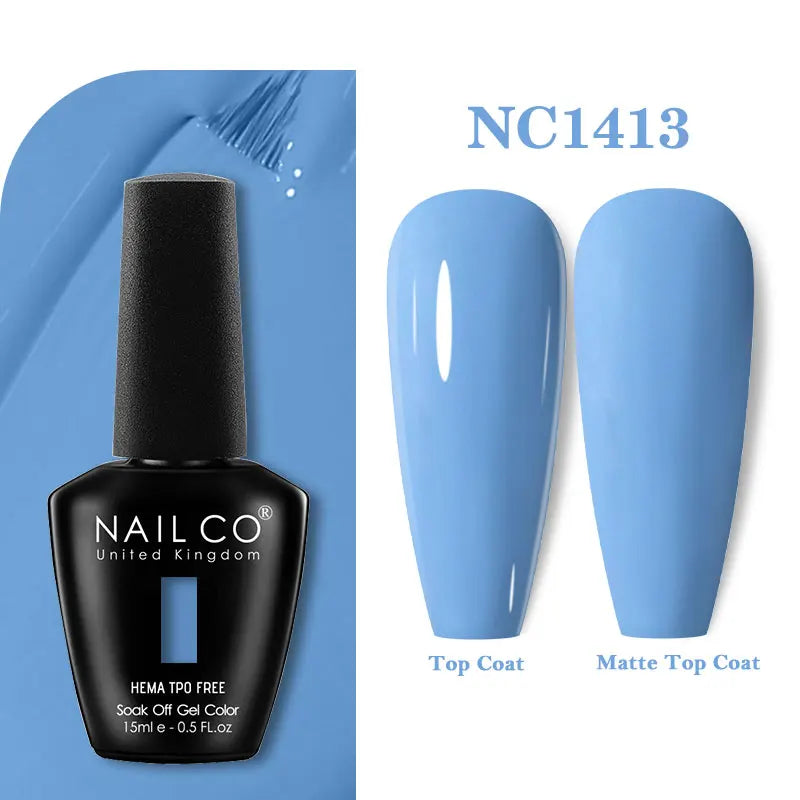 NAILCO 333 Colors Gel Nail Polish Semi Permanent Varnishes Nails Art Design Hybrid Soak Off Top Base Coat UV Gel Manicure 15ml