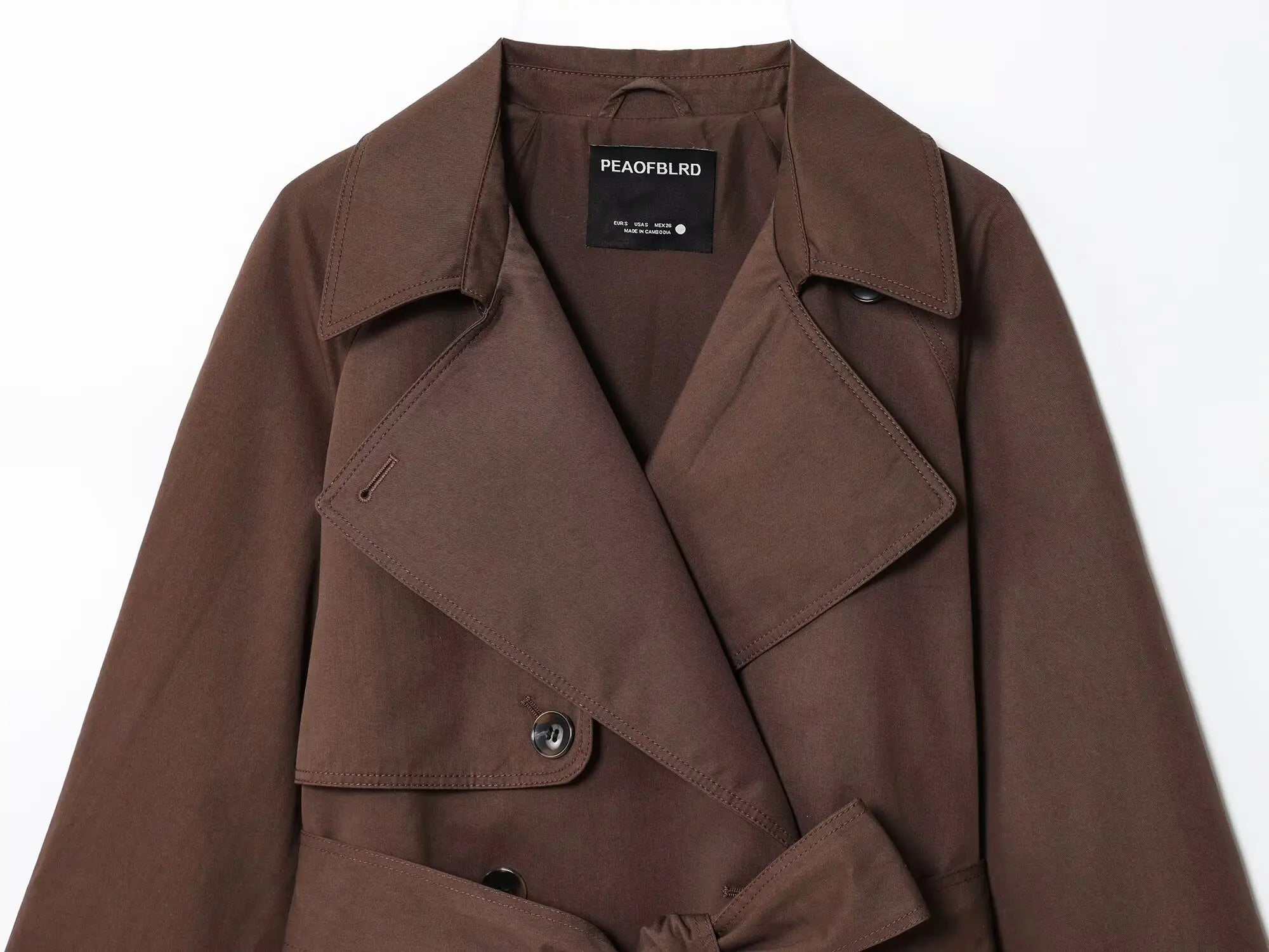 Women's Jackets Autumn 2026 New Fashion Short Trench Coats Chic Lapel Loose Elegant Women long-sleeved Warm Autumn Street Jacket