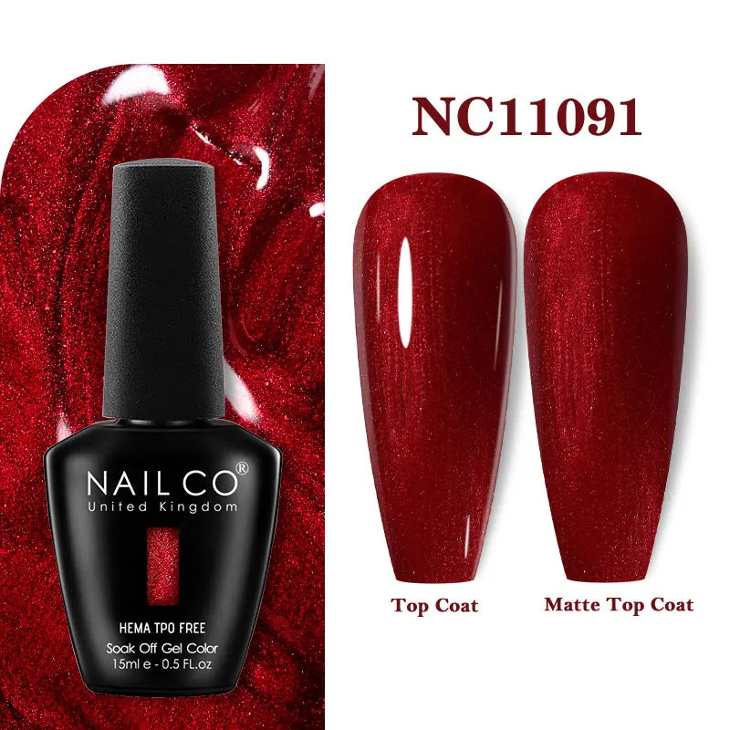 NAILCO 333 Colors Gel Nail Polish Semi Permanent Varnishes Nails Art Design Hybrid Soak Off Top Base Coat UV Gel Manicure 15ml